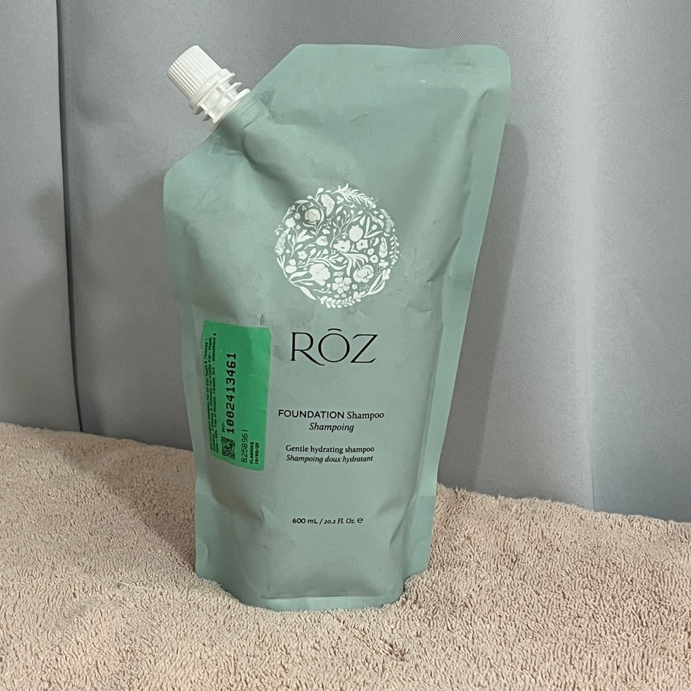 ROZ Foundation Shampoo Unisex 20.2oz (600ml) Pouch Refill Hydrating Clean Beauty